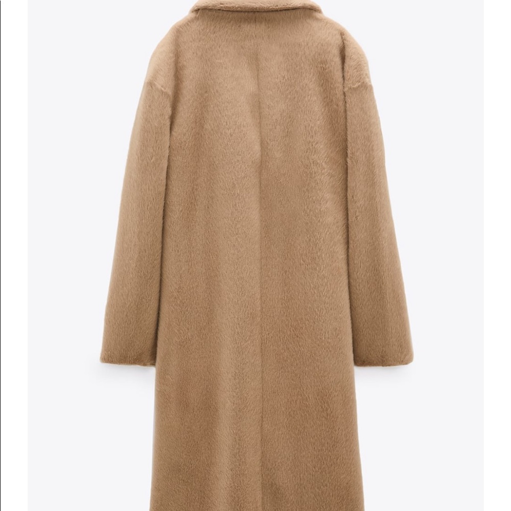 Zara Faux Fur Double Breasted Coat - Picture 11 of 13